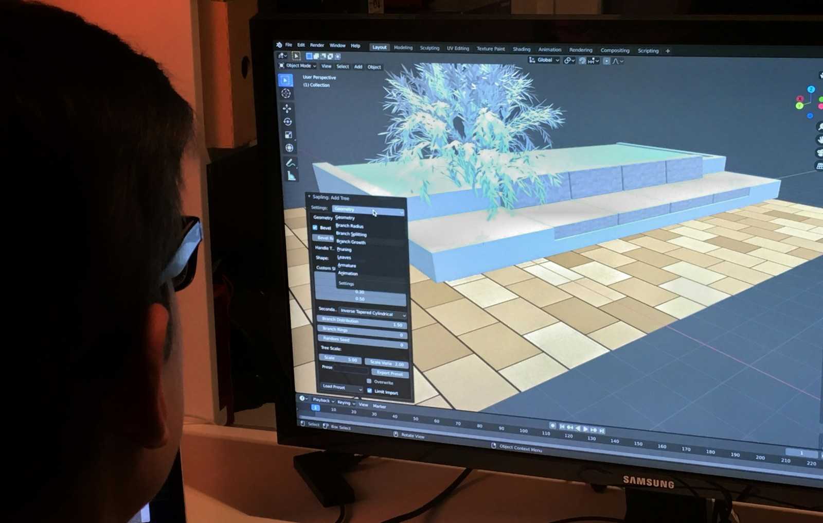 a person is looking at a computer screen